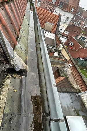 Recherche de fuite dans les gouttières en zinc